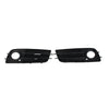 Audi A4 B8 S4 Black Front Bumper Fog Light Grille Covers (2008-2012)