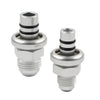 Ford Mustang 6AN & 8AN Silver Fuel Rail Fitting Adapter (1986-1998)