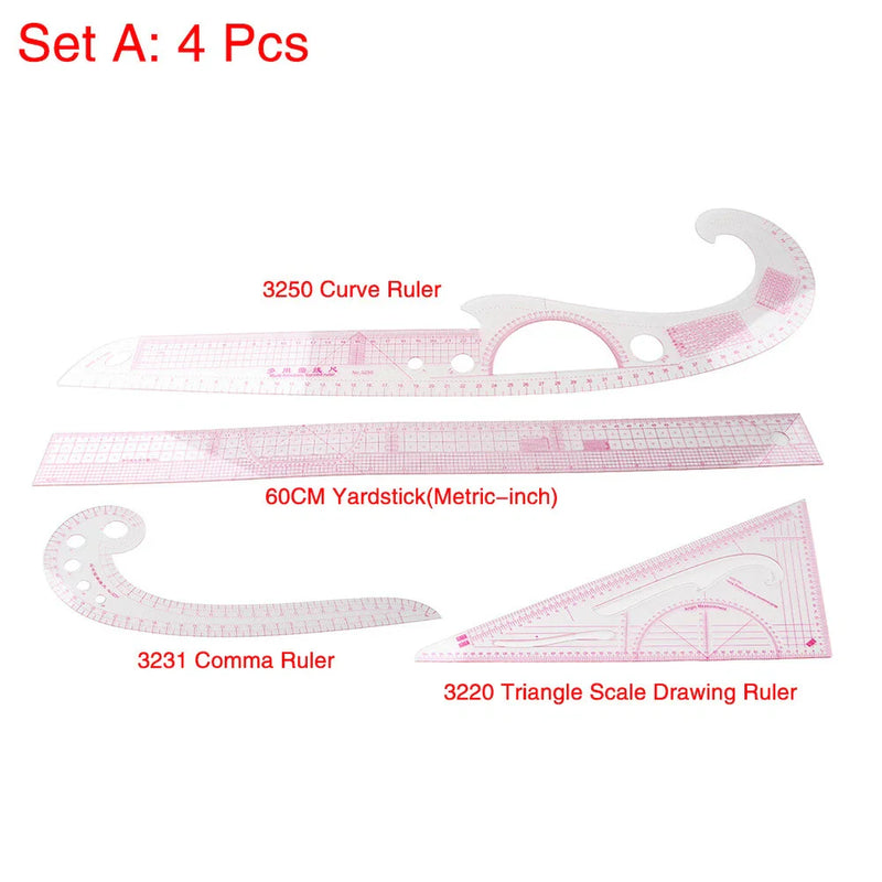 Dressmaking & Patchwork Template Soft French Curve Ruler Kit