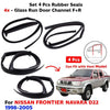 Glass Run Door Channel w Vent Set 4 Fits Nissan Frontier D22 4D UTE 1998-05 D05
