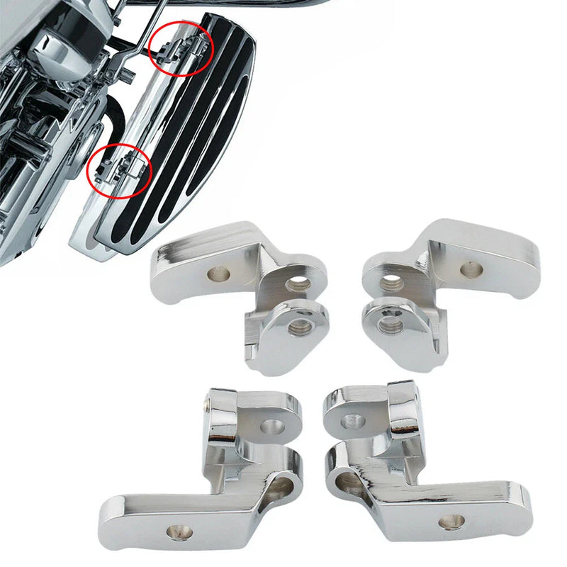 Harley Touring Road Glide Front Driver Floorboard Relocation Brackets (2014-2023)