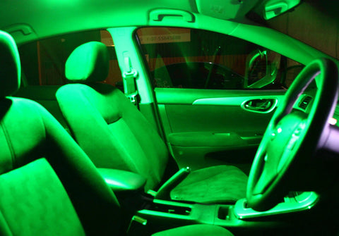 Nissan Navara D21 Bright Green LED Interior Light Kit (1986-1997)