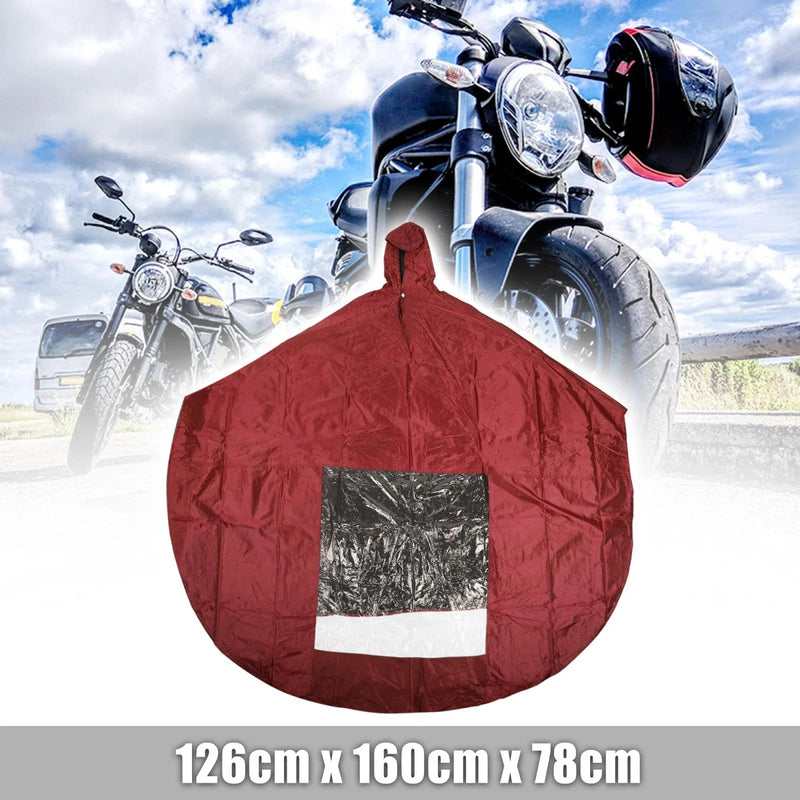 Motorcycle Scooter Rain Cover Waterproof Raincoat Protector Red 30" Width