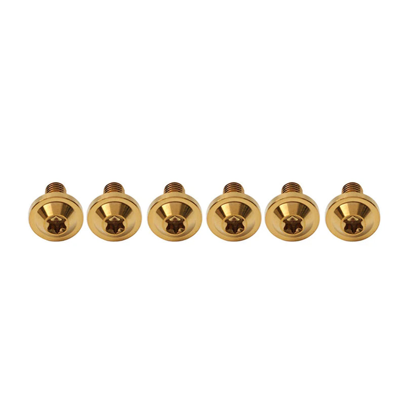 Bike Motorcycle 6 x Gold Alloy M6x10mm Torx Head Screws