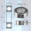 Make Model 2 x Deep Groove Ball Bearings