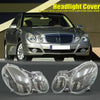 Benz W211 E350 E300 2002-2008 Headlight Lens Covers 2 x Left & Right