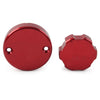 Ducati 848 1098 Red Front Brake Clutch Reservoir Cover Caps (2008-2013)