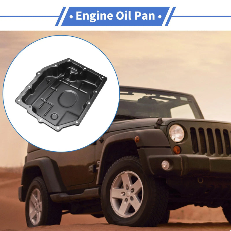 Jeep Wrangler 2003-2011 - 1 x No.52852912AC, Iron Black Engine Oil Pan