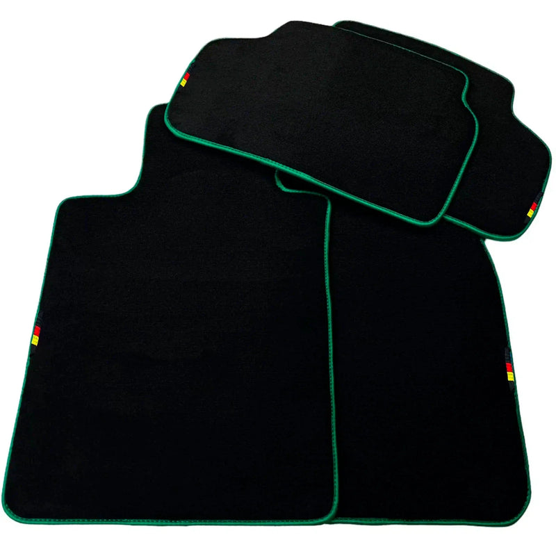BMW 3 Series M3 G80 (2021-2025) Green Trim AutoWin Black Floor Mats