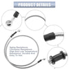 Bike Brake Line 47.24" 10mm ID Motorcycle Hydraulic Hose Cable Silver Tone