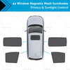 Kia Carnival Rear Port & Triangular Window Magnetic Sunshades (2022-2023)