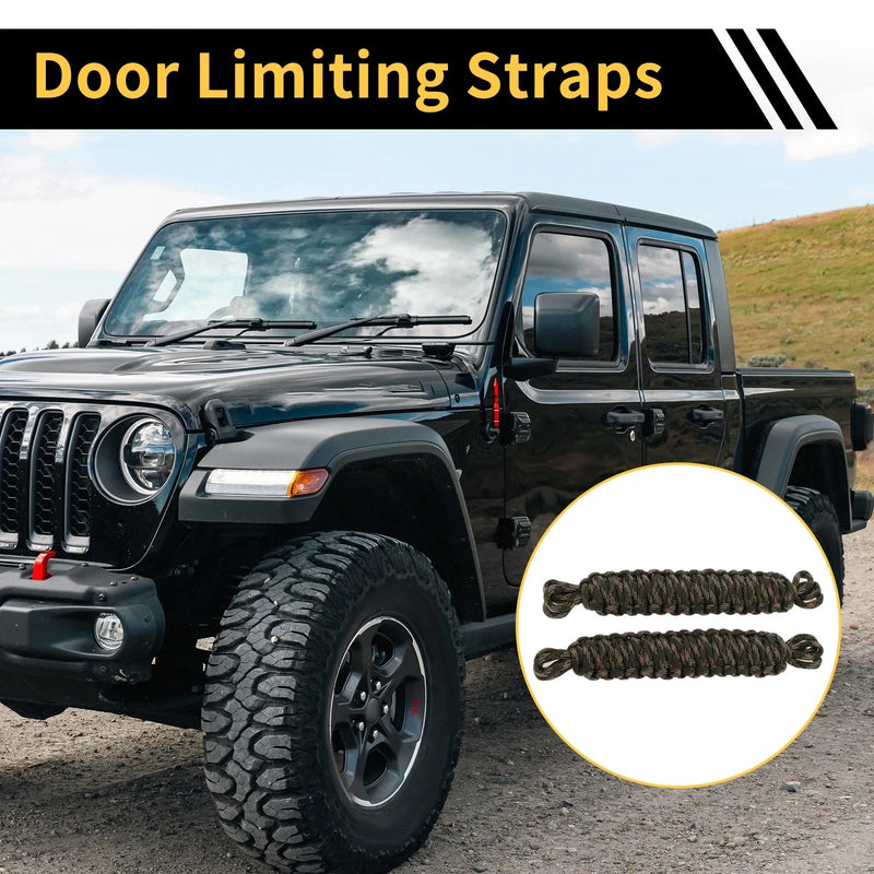 Jeep Wrangler TJ JK (2007-2018) - Green Camouflage 2 x Door Limiting Straps