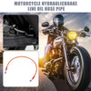 65cm 25.59" 10mm Motorcycle Hydraulic Brake Line Oil Hose Pipe 28° 0° Orange