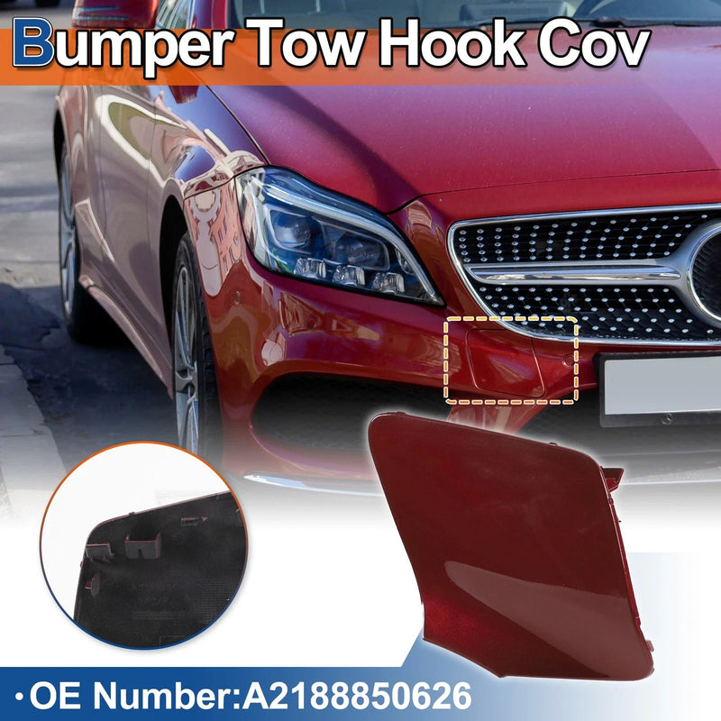 Mercedes-Benz CLS W218 (2012-2018) Red Front Car Bumper Tow Hook Cover