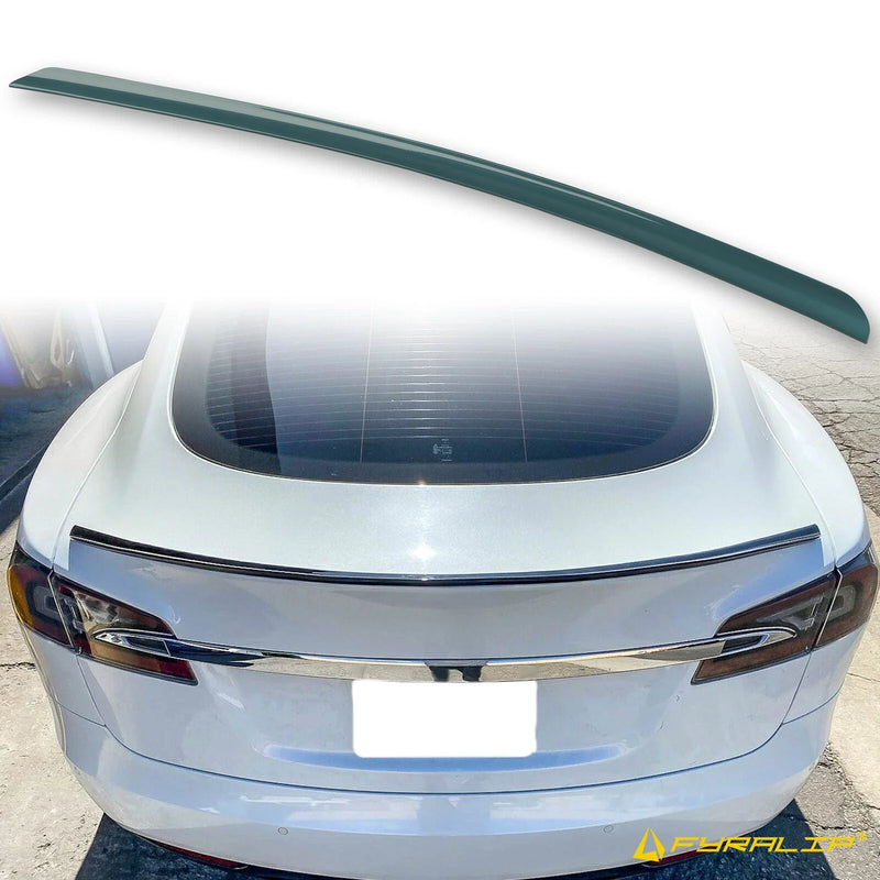 Tesla Model S Sedan Green Boot Lip Spoiler (2012-2017)