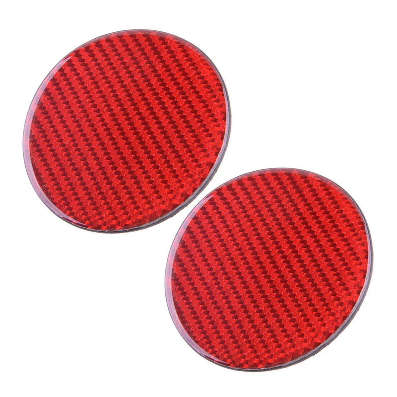 Red Carbon Fiber Car Cup Holder Pads Non-Slip Mat Universal