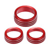 Dodge Durango Knob Covers 3 x Car AC Radio Switch Decals Red (2014 - 2020)
