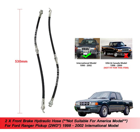 Ford Ranger 2WD Front Brake Hydraulic Hose (1998-2002)