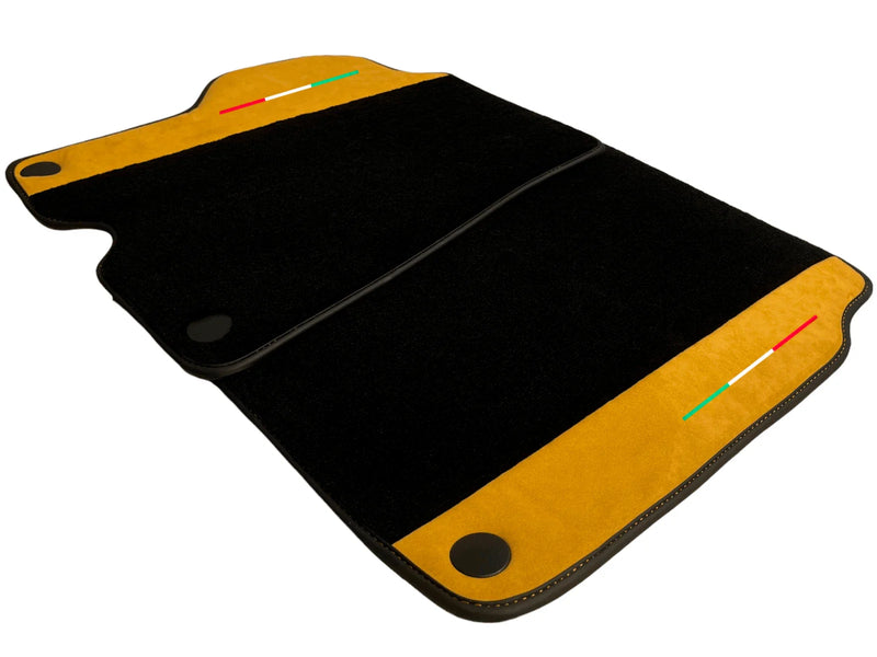 Ferrari California Convertible Tan Alcantara Leather Floor Mats (2008-2014)