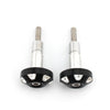 BMW R18 Black White Aluminum Handlebar Grip Ends Caps (2020-2023)