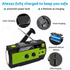 4000mAh Emergency Solar Hand Crank Radio Power Bank Charger Flashlight