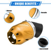 Motorcycle Universal Air Filter 26/35/42/48mm ID 140x700mm Gold Tone