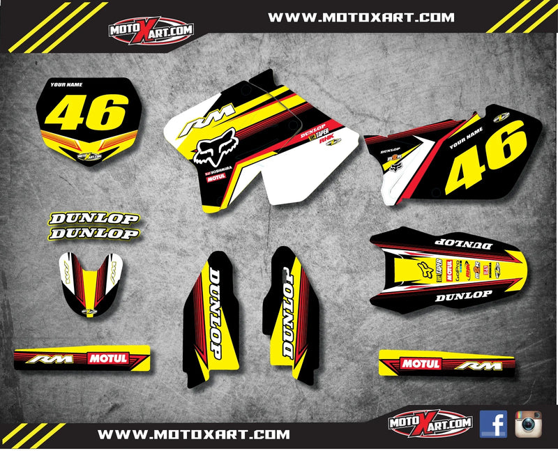 Suzuki RM 250 (2001-2017) Stickers Custom Graphic Kit - Speeder Style