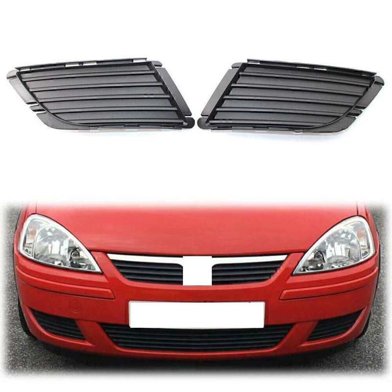 Vauxhall Corsa C Front Bumper Fog Grille Pair (2003-2006)
