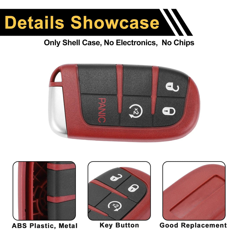 Dodge Charger Black Red Key fob Shell Case (2020)