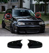 VW Golf MK4 Side View Mirror Covers Gloss Black 2 Piece (1997-2003)
