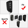VW Polo, ID.3, Atlas, Seat Leon 3 Button Key Shell Cover Fob Black (2020-2023)