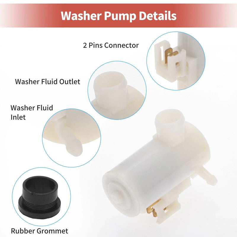 Honda Windshield Washer Pump w/ Grommet (2001-2005)