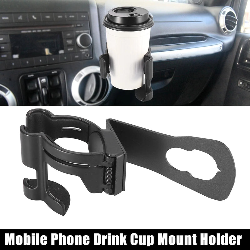 Jeep Wrangler JK JKU Cell Phone Mount Holder Drink Cup Bracket (12-18)