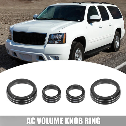 Chevy Corvette 4 x Air Conditioner Volume Tune Knob Decor Rings (2014-2019)