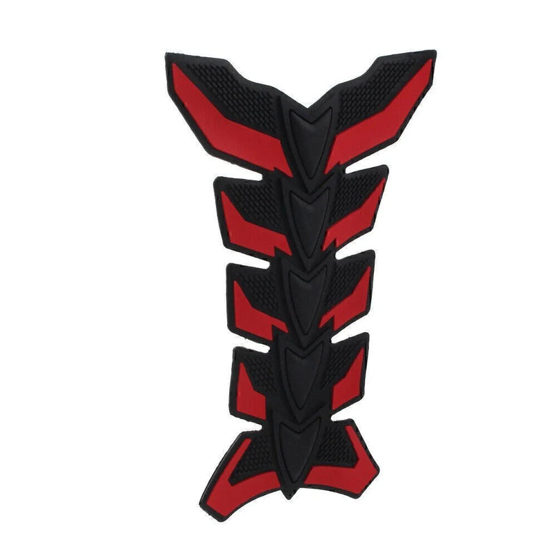Motorcycle 3D Red Fish Bone Gas Fuel Oil Tank Pad Decal Sticker