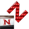 Car Badge Alphabet Letter Carbon Red N Decals Stickers Emblem
