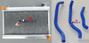 Honda TRX250R Aluminum Radiator + Blue Hose (1988-1989)