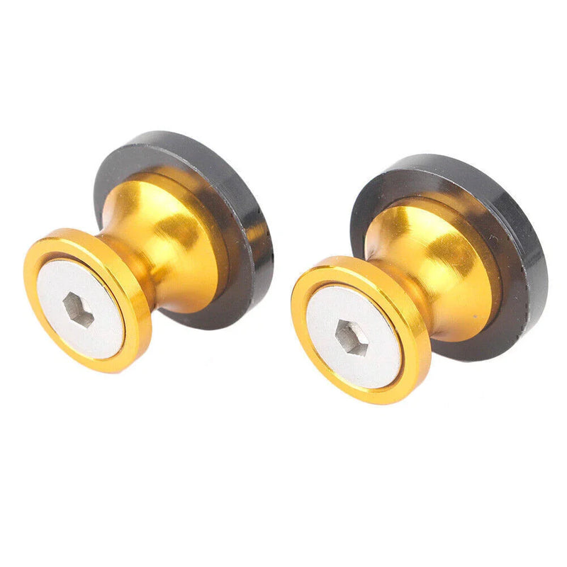 Honda Suzuki Ducati Motorcycles 8mm Swingarm Sliders Spools Gold