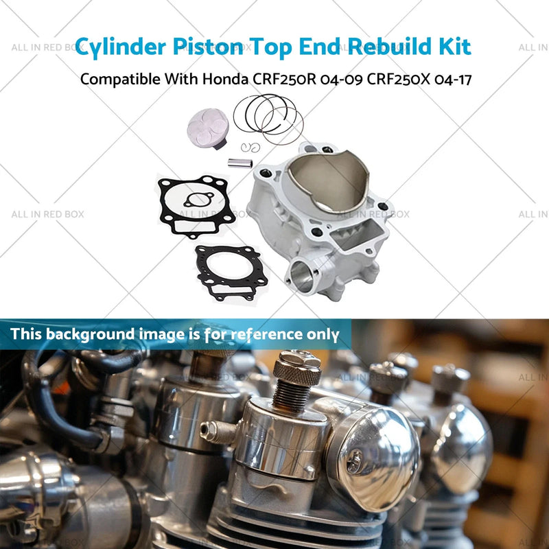 Honda CRF250R CRF250X 78mm Cylinder Piston Top End Rebuild Kit (2004-2023)