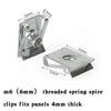 Sheet Metal Trim Clamps 10 x M6 Galvanized Snap Nuts (No Year)