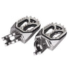 Kawasaki KX250 KX450 Grey Shark Teeth Racing Foot Pegs (2008-2015)