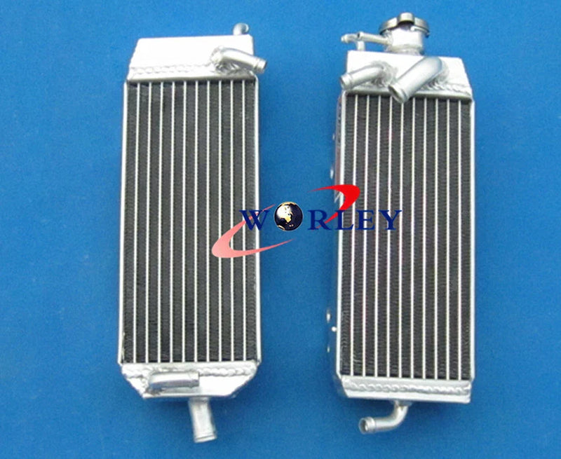 Suzuki RM125 RM125X RM125W RM125Y Aluminum Radiator & Blue Hose (1998-2000)