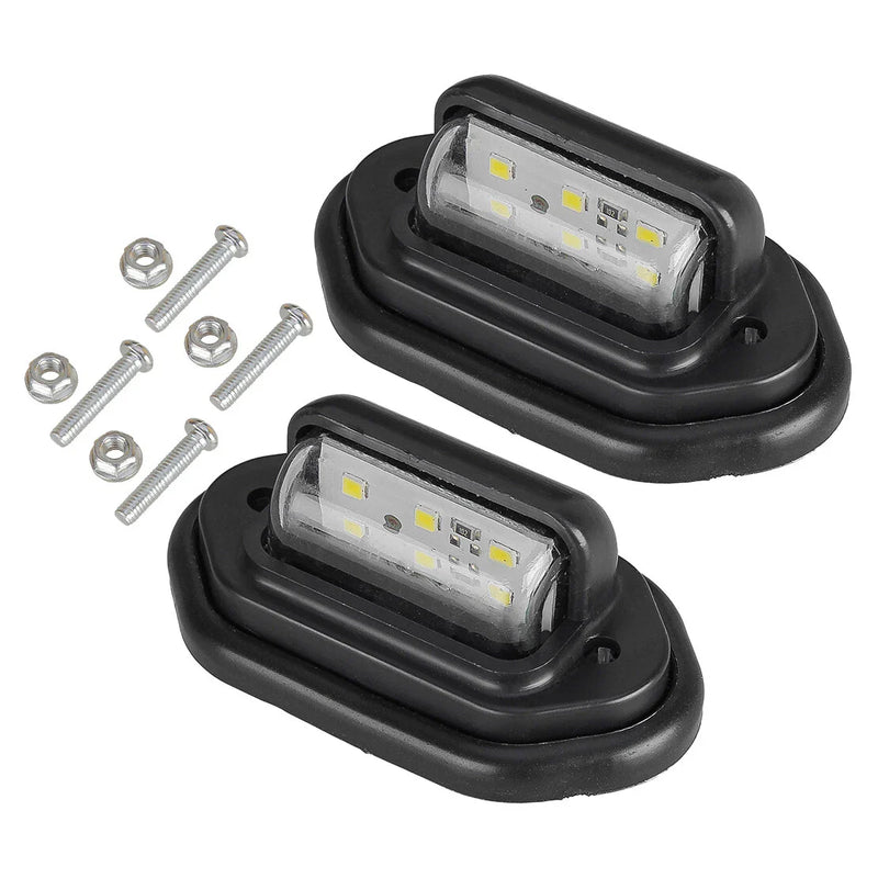 Truck SUV Trailer 4X 6LED License Plate Light 12V Super Bright