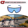 Motorcycle Riding Blue Lens Black Frame UV400 PC Goggles