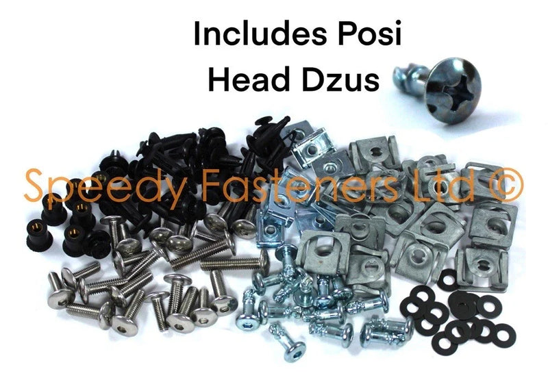 Yamaha R1 Tête de fourche boulons vis clip inox Pozi dzus (2015–2019)