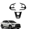 Toyota Corolla 3pcs Carbon Fiber Steering Wheel Frame Cover Trim (2019-2022)