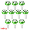 Motorcycle License Plate Frame Green 10pcs 6mm Bolt Screw Fastener