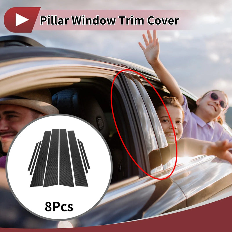 Toyota Prius 8 Pcs Carbon Fiber Door Pillar Trim (2016-2022)