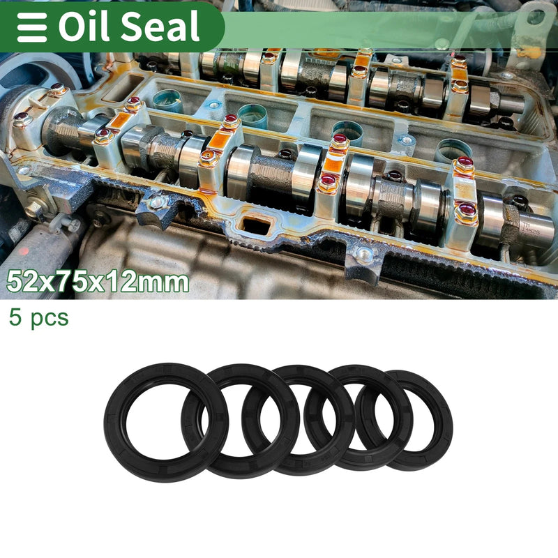 Make Oil Seal Rotary Shaft Seal NBR Rubber 52x75x12mm High Pressure Black