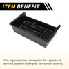 Chevy Silverado 1500 & GMC Black White Full Center Console Organizer Tray